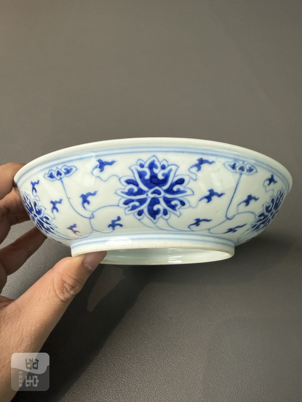 清光绪 青花缠枝莲纹盘 - 图3